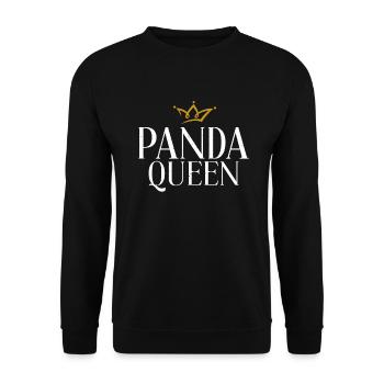 Panda Geschenke Panda Liebhaber - Unisex Pullover - Schwarz - Vorne - Alina (178cm) & Michal (187cm)