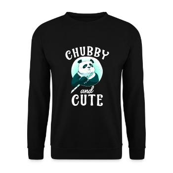 Panda Cadeaux Panda Lover - Sweat-shirt Unisexe - noir - Devant - Alina (178cm) & Michal (187cm)
