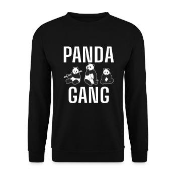Panda Cadeaux Panda Lover - Sweat-shirt Unisexe - noir - Devant - Alina (178cm) & Michal (187cm)