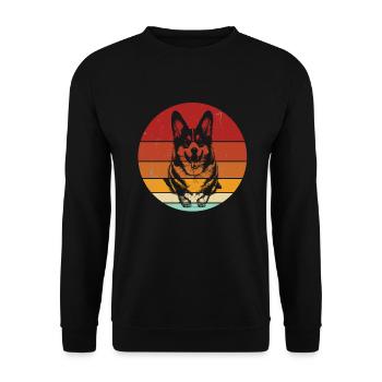 Corgi gallois - Sweat-shirt Unisexe - noir - Devant - Alina (178cm) & Michal (187cm)