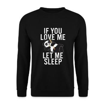 Panda Geschenke Panda Liebhaber - Unisex Pullover - Schwarz - Vorne - Alina (178cm) & Michal (187cm)