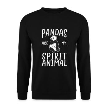 Panda Gifts Panda Lover - Unisex Sweatshirt - black - Front - Alina (178cm) & Michal (187cm)