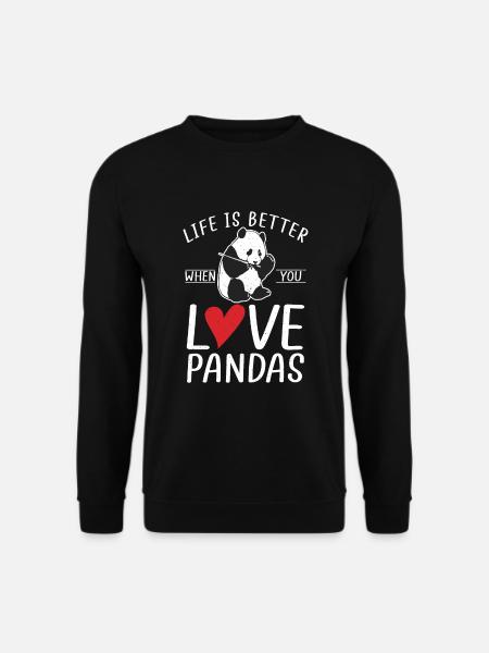 Panda Gifts Panda Lover - Unisex Sweatshirt - black