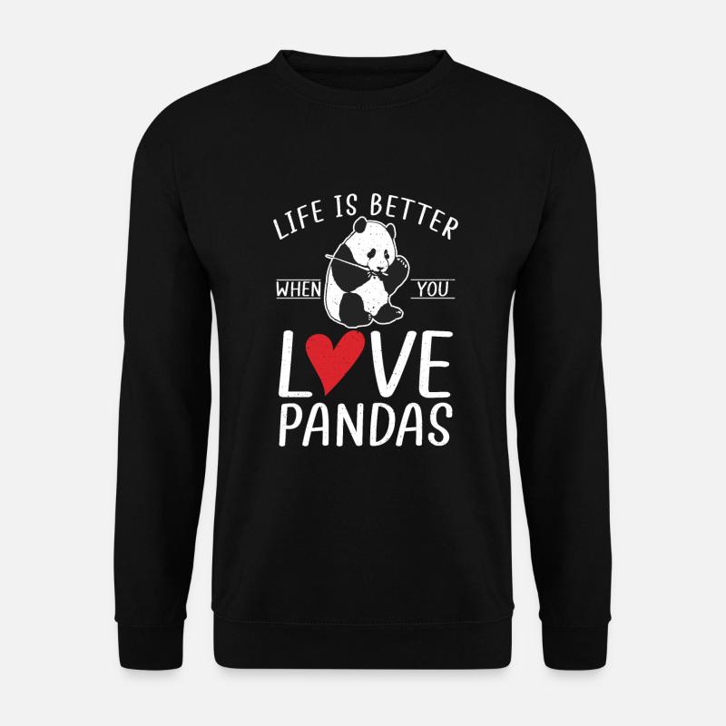 Panda Cadeaux Panda Lover - Sweat-shirt Unisexe - noir