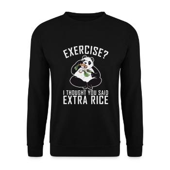 Panda Geschenke Panda Liebhaber - Unisex Pullover - Schwarz - Vorne - Alina (178cm) & Michal (187cm)
