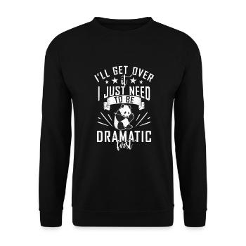 Panda Cadeaux Panda Lover - Sweat-shirt Unisexe - noir - Devant - Alina (178cm) & Michal (187cm)
