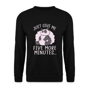 Panda Geschenke Panda Liebhaber - Unisex Pullover - Schwarz - Vorne - Alina (178cm) & Michal (187cm)