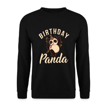 Panda Geschenke Panda Liebhaber - Unisex Pullover - Schwarz - Vorne - Alina (178cm) & Michal (187cm)