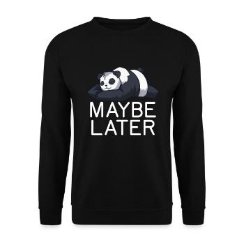 Panda Geschenke Panda Liebhaber - Unisex Pullover - Schwarz - Vorne - Alina (178cm) & Michal (187cm)