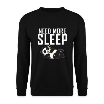 Panda Geschenke Panda Liebhaber - Unisex Pullover - Schwarz - Vorne - Alina (178cm) & Michal (187cm)
