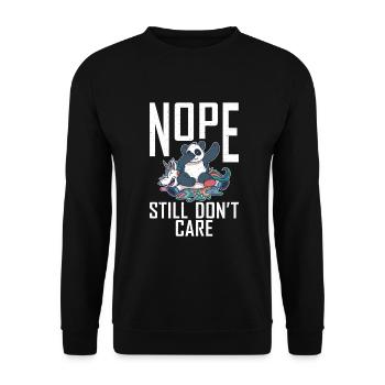Panda Geschenke Panda Liebhaber - Unisex Pullover - Schwarz - Vorne - Alina (178cm) & Michal (187cm)