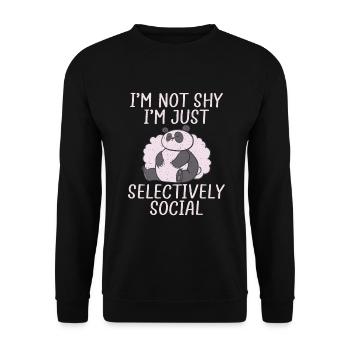 Panda Gifts Panda Lover - Unisex Sweatshirt - black - Front - Alina (178cm) & Michal (187cm)
