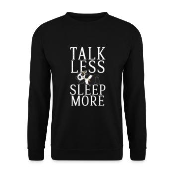 Panda Geschenke Panda Liebhaber - Unisex Pullover - Schwarz - Vorne - Alina (178cm) & Michal (187cm)