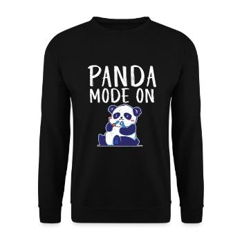 Panda Gifts Panda Lover - Unisex Sweatshirt - black - Front - Alina (178cm) & Michal (187cm)