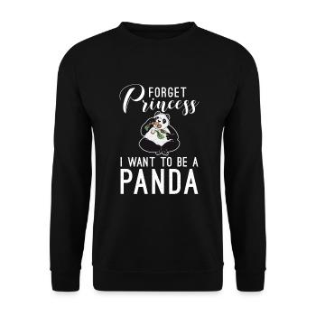 Panda Geschenke Panda Liebhaber - Unisex Pullover - Schwarz - Vorne - Alina (178cm) & Michal (187cm)