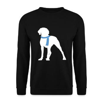 Weimaraner - Unisex Sweatshirt - black - Front - Alina (178cm) & Michal (187cm)