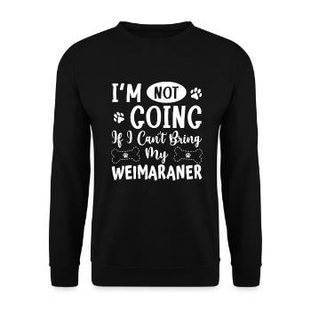 Weimaraner - Sweat-shirt Unisexe - noir - Devant - Alina (178cm) & Michal (187cm)