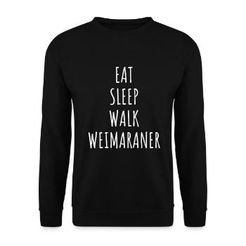 Weimaraner - Unisex Pullover - Schwarz - Vorne - Alina (178cm) & Michal (187cm)
