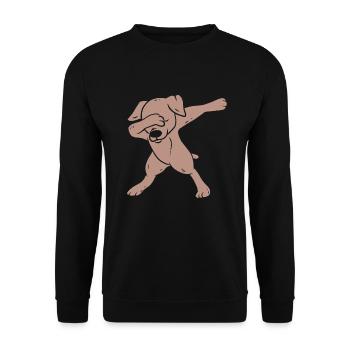 Weimaraner - Unisex Pullover - Schwarz - Vorne - Alina (178cm) & Michal (187cm)