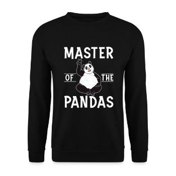 Panda Cadeaux Panda Lover - Sweat-shirt Unisexe - noir - Devant - Alina (178cm) & Michal (187cm)