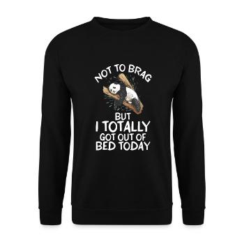 Panda Gifts Panda Lover - Unisex Sweatshirt - black - Front - Alina (178cm) & Michal (187cm)