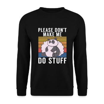 Panda Geschenke Panda Liebhaber - Unisex Pullover - Schwarz - Vorne - Alina (178cm) & Michal (187cm)