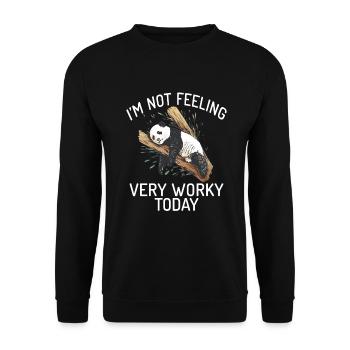 Panda Cadeaux Panda Lover - Sweat-shirt Unisexe - noir - Devant - Alina (178cm) & Michal (187cm)