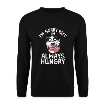 Panda Cadeaux Panda Lover - Sweat-shirt Unisexe - noir - Devant - Alina (178cm) & Michal (187cm)