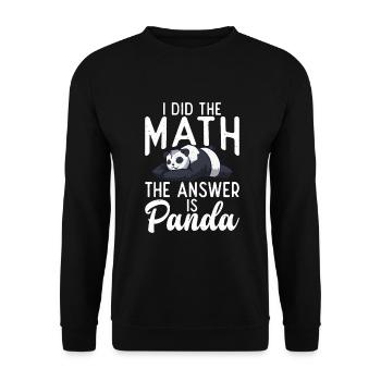 Panda Gifts Panda Lover - Unisex Sweatshirt - black - Front - Alina (178cm) & Michal (187cm)