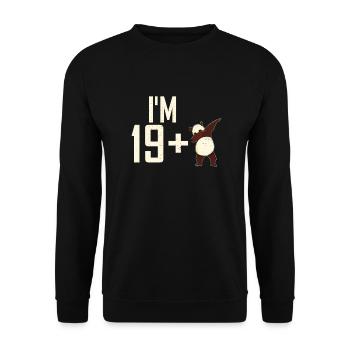 Panda Geschenke Panda Liebhaber - Unisex Pullover - Schwarz - Vorne - Alina (178cm) & Michal (187cm)