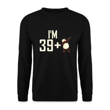 Panda Geschenke Panda Liebhaber - Unisex Pullover - Schwarz - Vorne - Alina (178cm) & Michal (187cm)