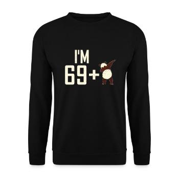 Panda Geschenke Panda Liebhaber - Unisex Pullover - Schwarz - Vorne - Alina (178cm) & Michal (187cm)