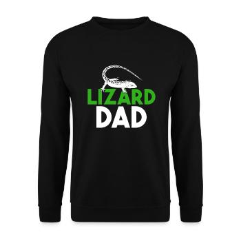 Eidechsenliebhaber Eidechse Geschenk Eidechse Besitzer - Unisex Pullover - Schwarz - Vorne - Alina (178cm) & Michal (187cm)