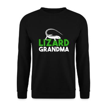 Eidechsenliebhaber Eidechse Geschenk Eidechse Besitzer - Unisex Pullover - Schwarz - Vorne - Alina (178cm) & Michal (187cm)