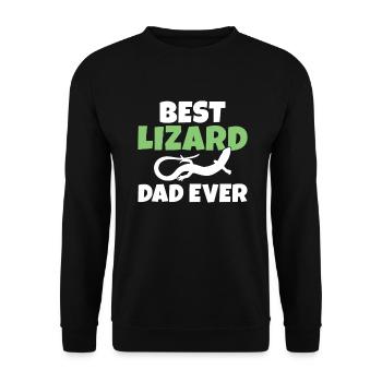 Eidechsenliebhaber Eidechse Geschenk Eidechse Besitzer - Unisex Pullover - Schwarz - Vorne - Alina (178cm) & Michal (187cm)