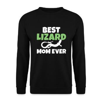 Eidechsenliebhaber Eidechse Geschenk Eidechse Besitzer - Unisex Pullover - Schwarz - Vorne - Alina (178cm) & Michal (187cm)