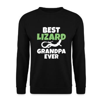 Eidechsenliebhaber Eidechse Geschenk Eidechse Besitzer - Unisex Pullover - Schwarz - Vorne - Alina (178cm) & Michal (187cm)