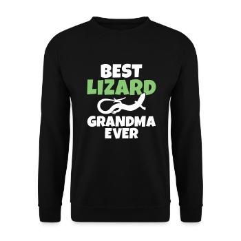 Eidechsenliebhaber Eidechse Geschenk Eidechse Besitzer - Unisex Pullover - Schwarz - Vorne - Alina (178cm) & Michal (187cm)