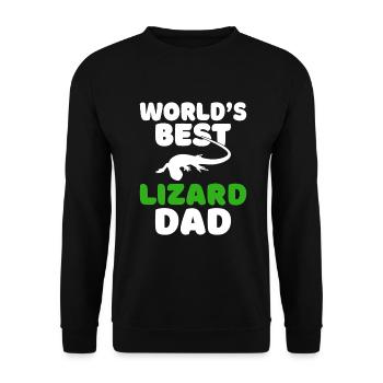 Eidechsenliebhaber Eidechse Geschenk Eidechse Besitzer - Unisex Pullover - Schwarz - Vorne - Alina (178cm) & Michal (187cm)