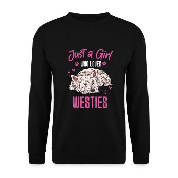 West highland terrier - Unisex Sweatshirt - black - Front - Alina (178cm) & Michal (187cm)