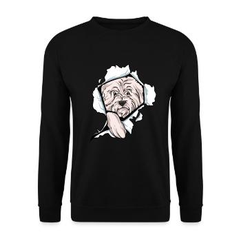 West Highland Terrier - Unisex Sweatshirt - black - Front - Alina (178cm) & Michal (187cm)