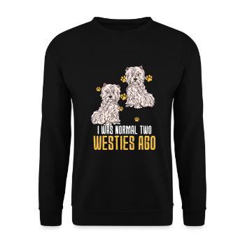 West Highland Terrier - Unisex Sweatshirt - black - Front - Alina (178cm) & Michal (187cm)