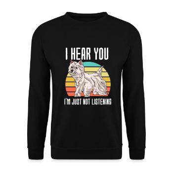 West Highland Terrier - Unisex Sweatshirt - black - Front - Alina (178cm) & Michal (187cm)