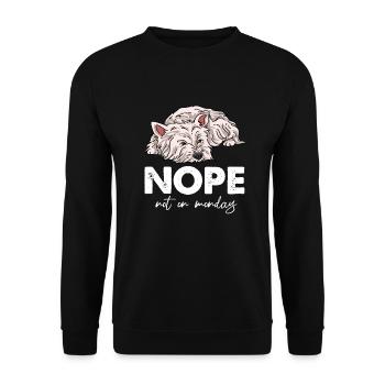 West Highland Terrier - Unisex Sweatshirt - black - Front - Alina (178cm) & Michal (187cm)
