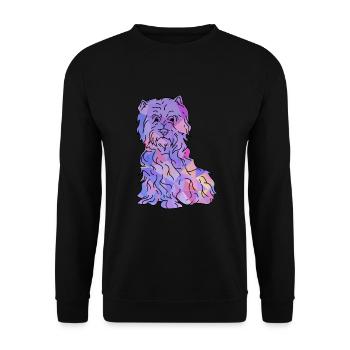 West Highland Terrier - Unisex Sweatshirt - black - Front - Alina (178cm) & Michal (187cm)