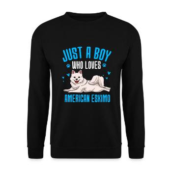 American Eskimo - Unisex Sweatshirt - black - Front - Alina (178cm) & Michal (187cm)