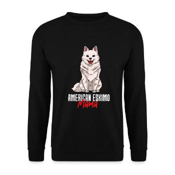American Eskimo - Unisex Sweatshirt - black - Front - Alina (178cm) & Michal (187cm)