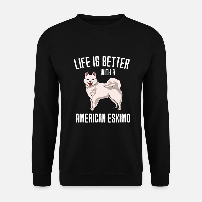 American Eskimo - Unisex Sweatshirt - black