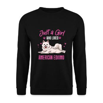 American Eskimo - Unisex Sweatshirt - black - Front - Alina (178cm) & Michal (187cm)