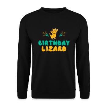 Eidechsenliebhaber Eidechse Geschenk Eidechse Besitzer - Unisex Pullover - Schwarz - Vorne - Alina (178cm) & Michal (187cm)